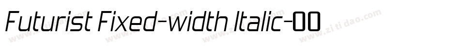 Futurist Fixed-width Italic字体转换